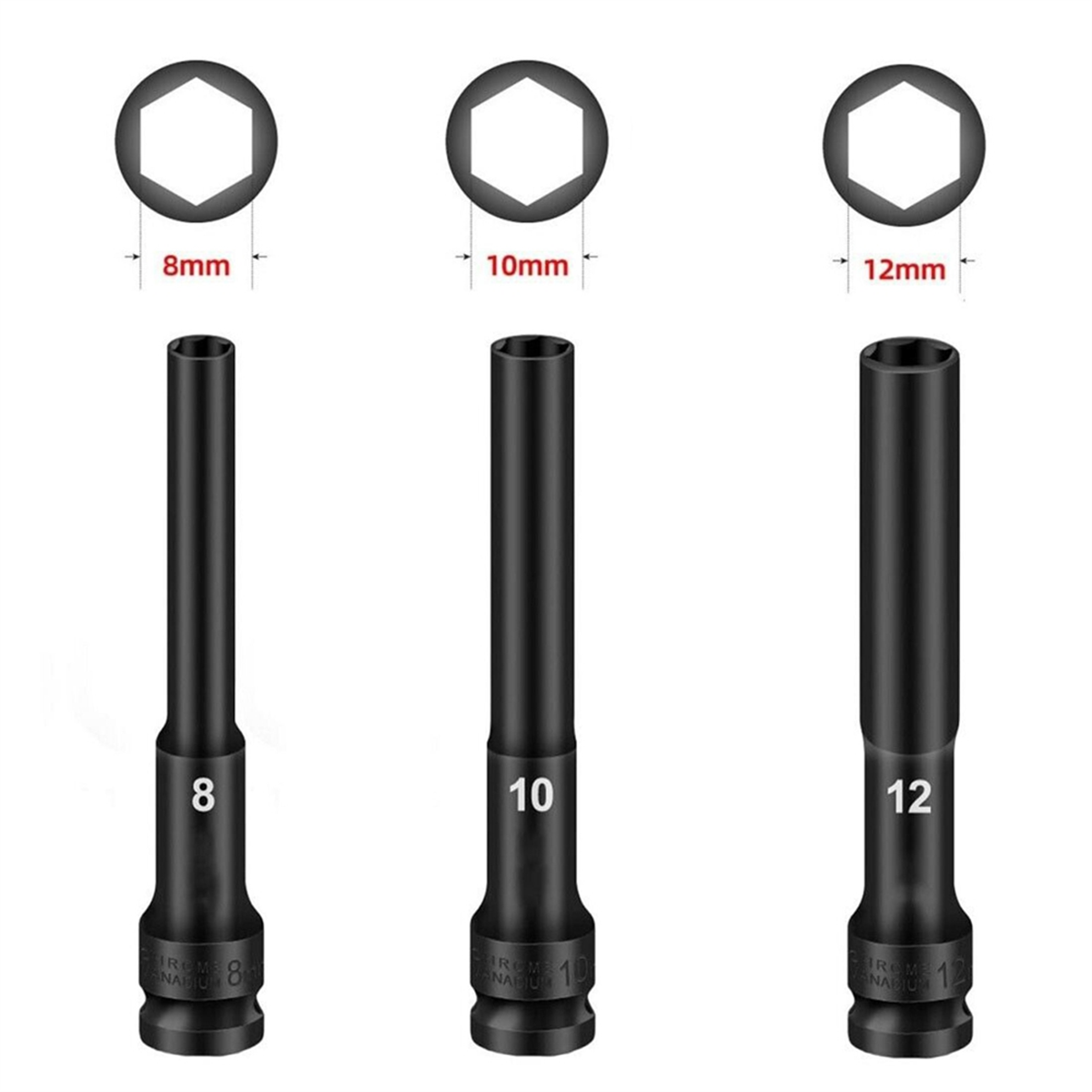 Socket Wrench - A002 3 шт. 1/2 привод с